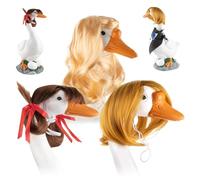 Completo Abbigliamento Per Oche Da Portico | 3 Parrucche Carine Per Cani - Decorazione Statua Per Primavera Prato Patio Matrimonio Giardino Ringraziamento Natale Feste Holiday