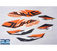 Completo Adesivo Decalcomania Sticker Kit Arancione Serbatoio Per KTM Duke 125