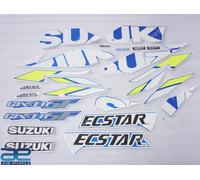Completo Adesivo Decalcomania Sticker Kit Blu Serbatoio Per Suzuki