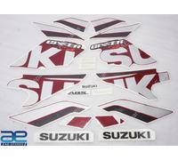 Completo Adesivo Decalcomania Sticker Kit IN Rosso Tank Per Suzuki