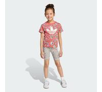 Completo adidas Originals x Liberty London Short Tee Kids Semi Lucid Red / Multicolor 4-5A