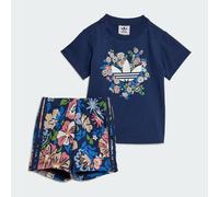 Completo adidas Originals x Liberty London Shorts and Tee Infant Night Indigo 3-6M