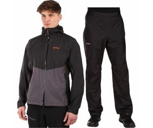 Completo antipioggia Kilpi Hurricane, uomo, grigio/nero