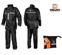 Completo Antipioggia moto scooter 2 pz Giacca Pantalone Impermeabile Hevik Nero