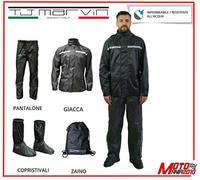 TJ MARVIN E31 Set Completo Antipioggia (giacca, pantaloni, copristivali e zaino