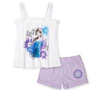 Completo bambina Disney Frozen Elsa estivo maglia e short in cotone 7093