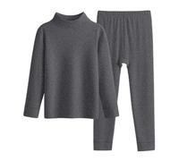Completo Bambini, Intimo Termico Per Ragazzi, Strato Di Base Di Peso Medio, Girocollo, Manica Lunga, Top E Pantaloni, Due Pezzi Per , Morbido E Caldo, Foderato, Confortevole Per Tutta La Stagione