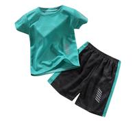 Completo Bambino 2 Pezzi Abbigliamento Set per Bambini Estivi Dinosauro Stampa 2pcs Vestiti T-Shirt e Pantaloncini Completi Short Elastici Vita Alta Neonato Ragazzi 1-4 Anni