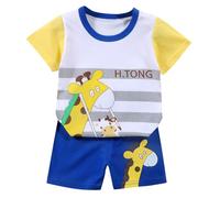 Completo Bambino 2 Pezzi Body Estiva Neonato Set di Magliette Bimbo Completini e Coordinati Gentiluomo Cotone Lino Maglietta Pantaloncini Design Regalo Festivo per Ragazzi 1-4 anni