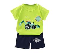 Completo Bambino 2 Pezzi Body Estiva Neonato Set di Magliette Bimbo Completini e Coordinati Gentiluomo Cotone Lino Maglietta Pantaloncini Design Regalo Festivo per Ragazzi 1-4 anni