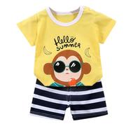 Completo Bambino 2 Pezzi Body Estiva Neonato Set di Magliette Bimbo Completini e Coordinati Gentiluomo Cotone Lino Maglietta Pantaloncini Design Regalo Festivo per Ragazzi 1-4 anni