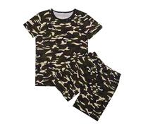 Completo Bambino 2 Pezzi,Coordinato Estivo Tuta Neonata Outfit Neonato Abbigliamento Set Bimbo Completini e Coordinati Gentiluomo T-shirt Maniche Corte Ricamate Pantaloncini 1-8 anni Conforto garantit
