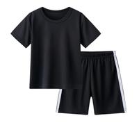 Completo Bambino 2 Pezzi Estivo Neonato Set di Abiti per Neonati Coordinato Tuta T-Shirt Maniche Corte Ricamate Short Elastici Vita Alta Conforto garantito Tutto Il Giorno