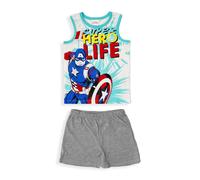 Completo bambino Marvel Avengers canotta e pantaloncino in cotone stampato 5443