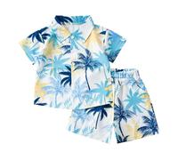Completo Bambino Primo Passo Camicia e Shorts, in Cotone Elasticizzato, per Giocare a casa e Fuori