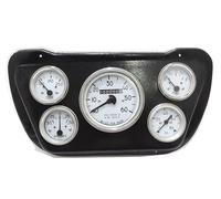 Completo Bianco Viso Tachimetro Montaggio Acciaio Nero Per Willys Jeep S2u