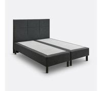 Completo Boxspring incantevole 3 in 1 Grigio 2 x 90 x 200 cm