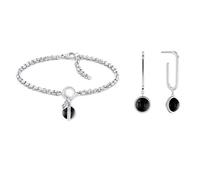 Completo Bracciale e Orecchini Tommy Hilfiger 2770171 Nero Argentato