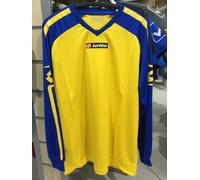 Completo Calcio Lotto Uomo Manica Lunga Completino Kit Calcetto Giallo Azzurro