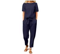 Completo Casacca Pantalone Elegante Tuta A Sportiva Completo Pantalone Chiffon Tuta Intera Elegante Cerimonia Completo Misto Lino Donna Tuta Nera Estiva Tute Morbide Estive Tuta Bicolore Donna