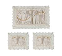 Completo centrini e runner set 3 pezzi Nausikaa con macrame' art. Sofia 0870