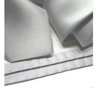 Completo cerimonia bianco e grigio perla cravatta e pochette