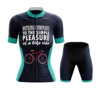 Completo Ciclismo Donna Estivo Abbigliamento Bici MTB,Maglia Ciclista Maglietta Ciclo Manica Corta e Pantaloncini Shorts con 19D Gel Imbottiti,Tuta Bicicletta Asciugatura Rapida Traspirante|2,S