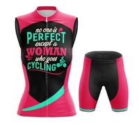 Completo Ciclismo Donna Estivo Abbigliamento Bici MTB,Maglia Ciclista Maglietta da Ciclo Senza Maniche Gilet e Pantaloncini Shorts con 19D Gel Imbottiti,Tuta da Bicicletta Asciugatura Rapida|6,4XL