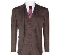 Completo Classico In Tweed A Righe Herringbone Marrone A 3 Pezzi Peaky Blinders