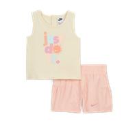 Completo con canotta e shorts Nike Dri-FIT Sunny Swoosh - Bebè (12-24 mesi) - Rosa 18M