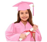 Completo con e Cappello Decorato Studenti Elementare Medi Linea Set Toga Cappello Costume Asilo Costumi da Laureato per Bambini Asilo Studenti Costumi e Tocco (10-12 Years)
