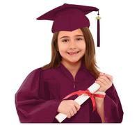 Completo con e Cappello Decorato Studenti Elementare Medi Linea Set Toga Cappello Costume Asilo Costumi da Laureato per Bambini Asilo Studenti Costumi e Tocco (8-9 Years)