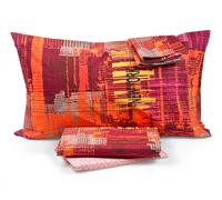 Completo Copripiumino Bassetti Big Apple Rosso V1 Matrimoniale 100% cotone