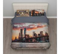 Completo copripiumino BASSETTI Brooklyn singolo 100% cotone