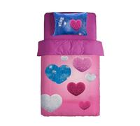 Bassetti Copripiumino Imagine singolo puro cotone realtà aumentata 3D Denim Hearts