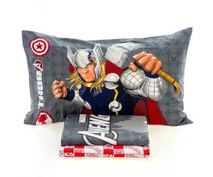 Completo Copripiumino Bassetti Marvel Thor singolo una piazza puro cotone 100%