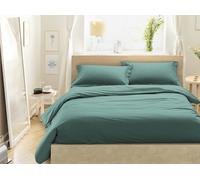 Completo Copripiumino Finissimo Puro Cotone Percalle Federe 3 Volà Matrimoniale