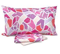 Completo Copripiumino GABEL Geometry Rosa Singolo 1 piazza 100% cotone