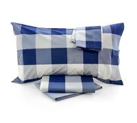 Completo Copripiumino GABEL Wilson Blu 2 piazze Matrimoniale 100% cotone