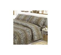 Completo copripiumino stile animal leopardato maculato 100% Cotone Made in Italy