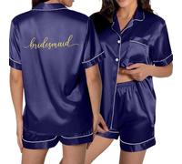 Completo corto casual da donna con tasca, bottoni e design stampato per il relax e il comfort di tutti i giorni27#G