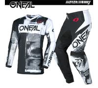 COMPLETO CROSS ENDURO O'NEAL ELEMENT ONEAL ROLLER BLACK WHITE