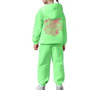 Completo da bambina in 2 pezzi Ragazzi Ragazze Abbigliamento Set Bambine Felpa Pullover Tuta Sportivo a maniche lunghe pantaloni elastici vita Regalo Ragazza