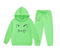 Completo da bambina in 2 pezzi Sportswear Multi Color Bambini Casual Pullover Felpa Tuta Top+Pantalone Per Ragazze Abito Chic Ed Elegante Set Autunno Inverno Outfit Jogging,la Casa,Scuola, Spesa
