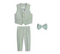 Completo da Bambino 4/5/6 Pezzi Eleganti Abiti da Cerimonia Gentleman Smoking da Ragazzo Abito Formale Doppiopetto da Battesimo Bambini e Ragazzi Gentiluomo Vestito per Matrimonio Festa