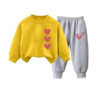 Completo da bambino con felpa a maniche lunghe + pantaloni sportivi a maniche lunghe con pantaloni per bambini