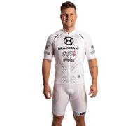 Completo da ciclismo LAUF, maglia bianca e pantaloncini bianchi con bretelle Dimensione: M