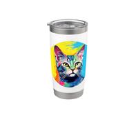 Completo Da Gatto A Pelo Corto Per Gli Amanti Dei Gatti Bicchiere termico in acciaio inox doppia parete