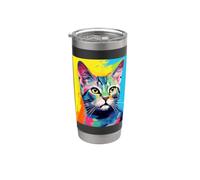 Completo Da Gatto A Pelo Corto Per Gli Amanti Dei Gatti Bicchiere termico in acciaio inox doppia parete