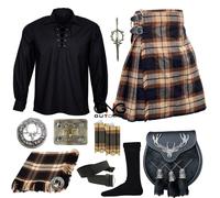 Completo Da Kilt Da Sposa In 10 Pezzi Con Testa Di Cervo Per Uomini Scozzesi